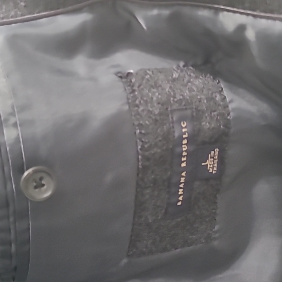 Banana Republic Grey Wool Oversized Hidden Placket Longline Trench Coat Size L - Picture 12 of 15